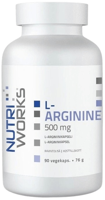 NutriWorks L-Arginine 500mg 90 kapslí
