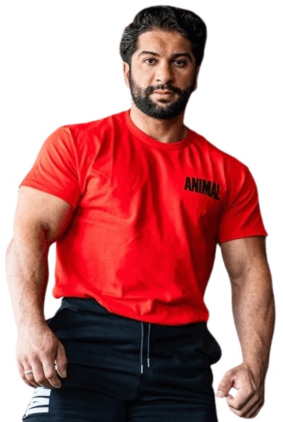 Levně Universal Nutrition Universal triko Animal Iconic T-Shirt červené - L - malé logo