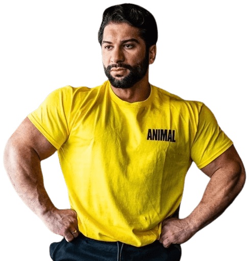 Levně Universal Nutrition Universal triko Animal Iconic T-Shirt žluté - XXL - malé logo