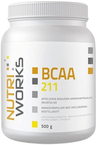 NutriWorks BCAA 2:1:1 500 g - pomeranč
