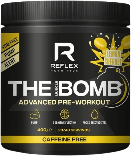 Levně Reflex Nutrition Reflex The Muscle BOMB Caffeine Free 400 g - citrónový sorbet