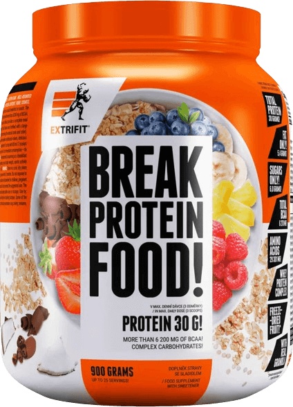 Extrifit Protein Break 900 g (dóza) - jahoda