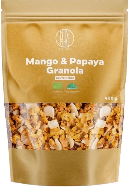 Levně Brainmax Pure Granola 400 g - Mango/Papaya