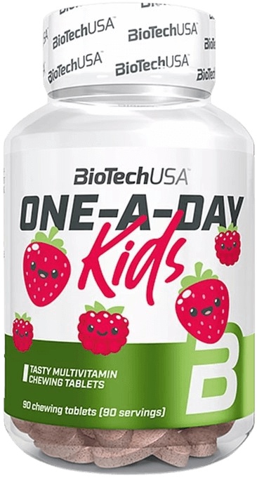Biotech USA BioTechUSA One-a-Day Kids 90 tablet - jahoda/malina