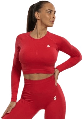 Booty BASIC ACTIVE CANDY RED crop-top - M