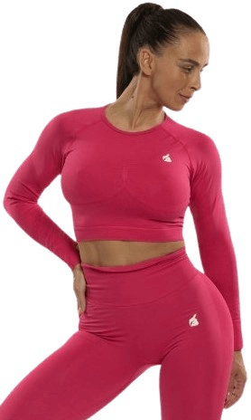 Booty BASIC ACTIVE DEEP PINK crop-top - XS/S