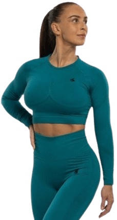 Booty BASIC ACTIVE JUNGLE GREEN crop-top - XS/S