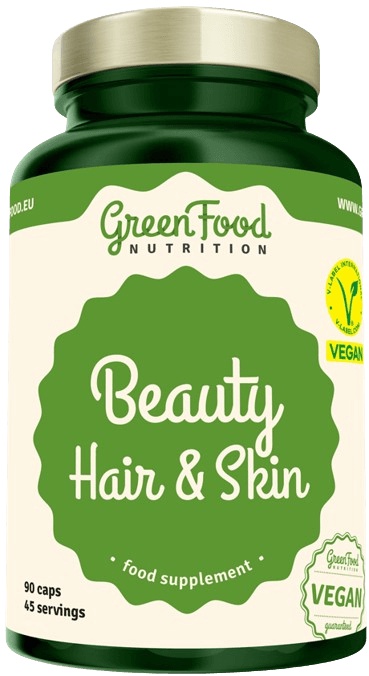 Levně GreenFood Beauty Hair & Skin 90 kapslí