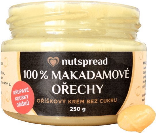 Nutspread 100% ořechové máslo 250 g - makadamové ořechy