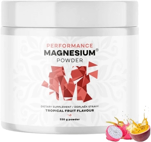 BrainMax Performance Magnesium® Powder, hořčík bisglycinát v prášku, 90 dávek, 550 g Příchuť: Tropické ovoce