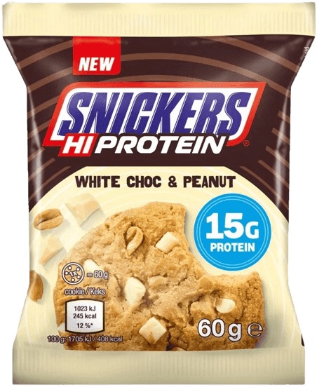 Mars Protein Snickers HiProtein Cookie 60 g - bílá čokoláda/arašídy