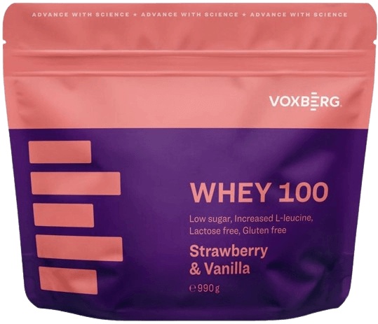 Voxberg Whey Protein 100 990 g - jahoda/vanilka