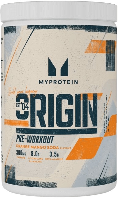 MyProtein Origin Pre-Workout, 600 g Příchuť: Pomeranč/Mango