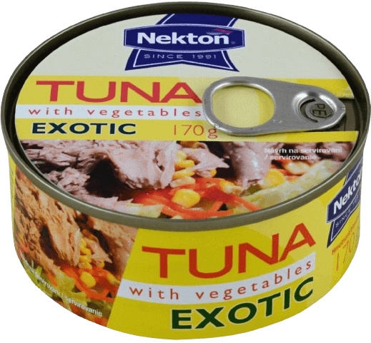 Nekton Tuňák kousky se zeleninou 170 g - Exotic