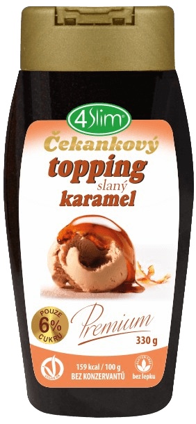 4Slim Čekankový topping 330 g - slaný karamel