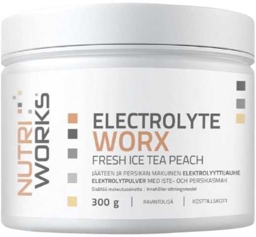 NutriWorks Electrolyte worx 300 g - broskvový ledový čaj