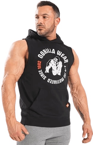 Gorilla Wear Pánska mikina bez rukávu Marshall Sleeveless Černá - S
