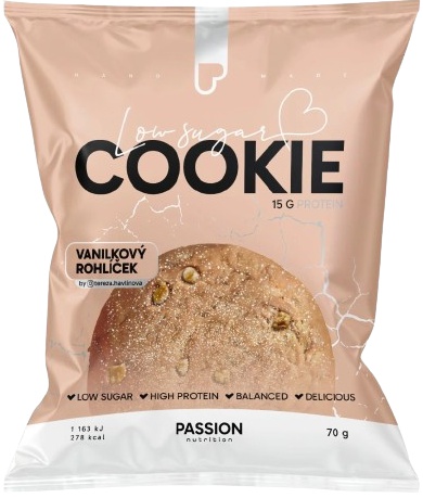 Passion Nutrition Cookie 70 g - Vanilkový rohlíček