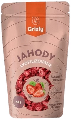 GRIZLY lyofilizované 50 g - jahody 