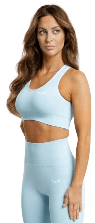 Exalted Sportovní bezešvá podprsenka Impact světle modrá - S