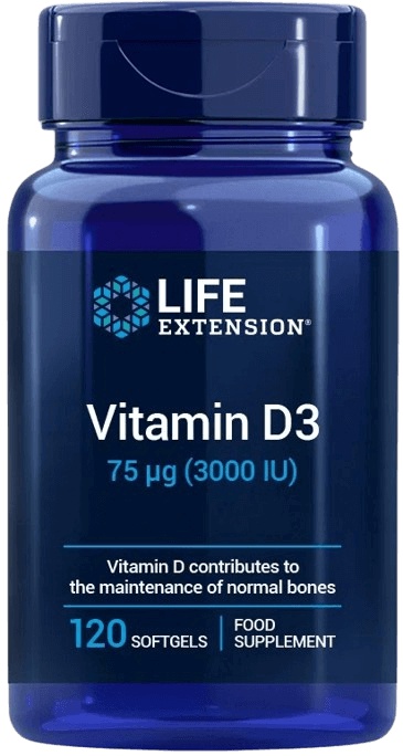 Life Extension Vitamin D3 120 kapslí