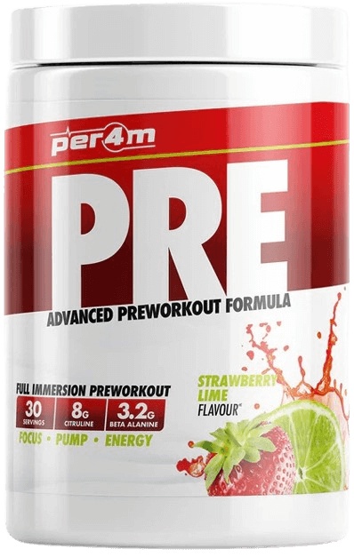 Per4m Pre Workout Stim 570 g - jahoda/limetka
