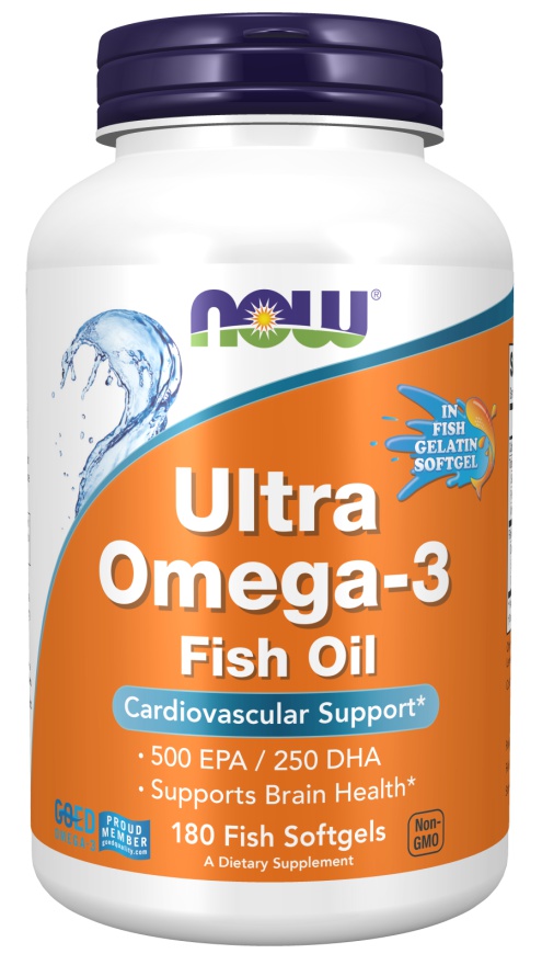 Now Foods Ultra Omega-3 Rybí olej 500 EPA + 250 DHA x 90 softgel kapslí