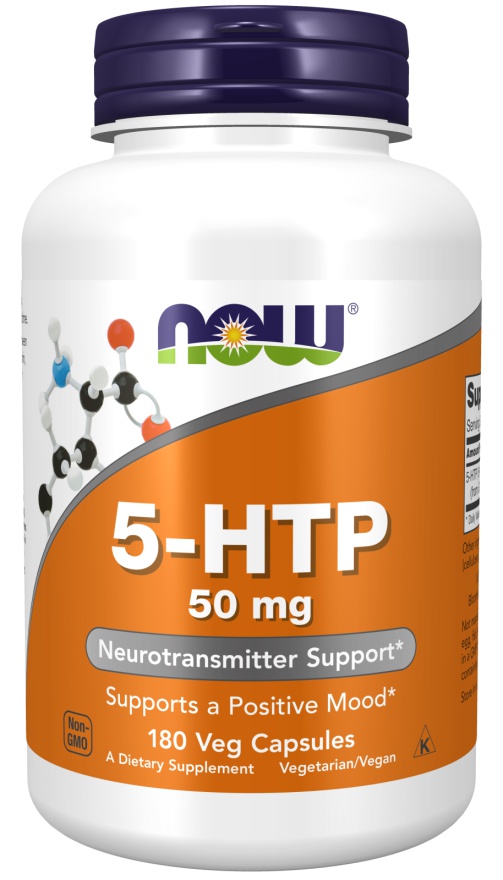 Now Foods 5-HTP (5-hydroxy L-tryptofan) 50 mg 180 kapslí