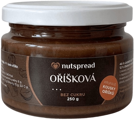 Nutspread Oříšková čokoláda bez cukru 250 g