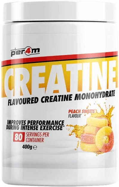Per4m Creatine Monohydrate 400 g - broskvové bonbóny