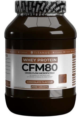 Titánus Whey CFM 80 2000 g - čokoláda