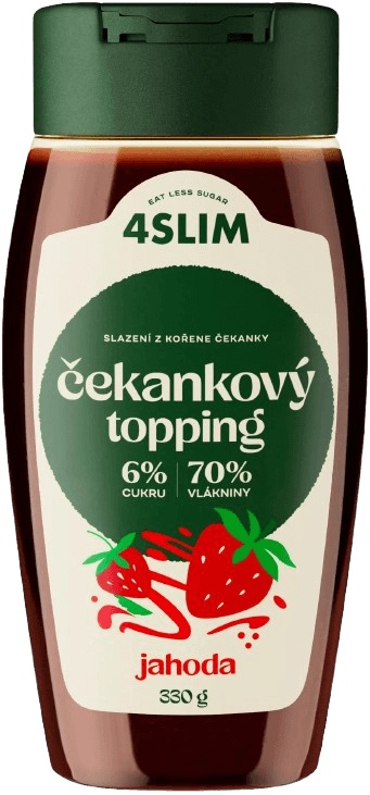 4Slim Čekankový topping 330 g - jahoda