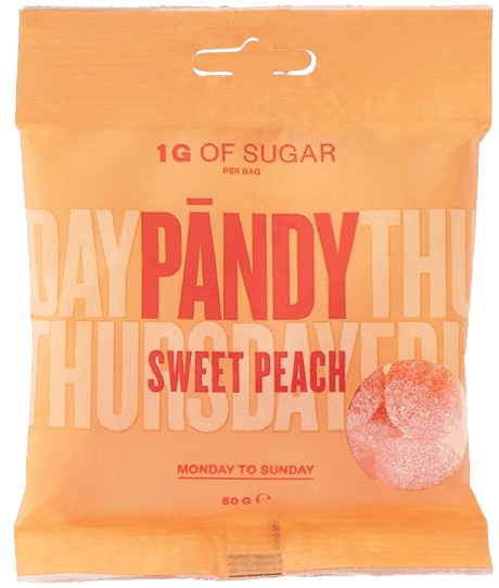 Pandy Candy 50 g - broskvové kroužky