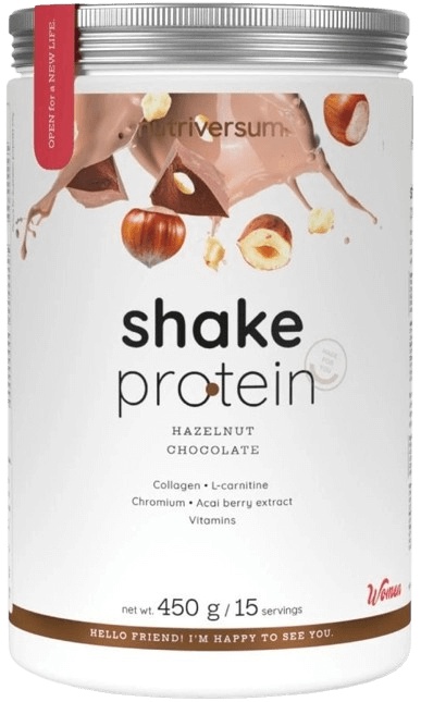 Nutriversum Shake Whey Protein, 450 g Příchuť: Čokoláda/Oříšek