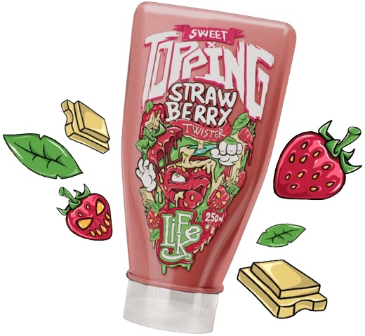 Lifelike Sweet Topping Twister 250 g - jahoda