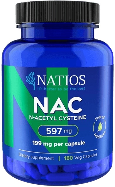 NATIOS N-Acetyl Cysteine NAC 199 mg 180 veganských kapslí