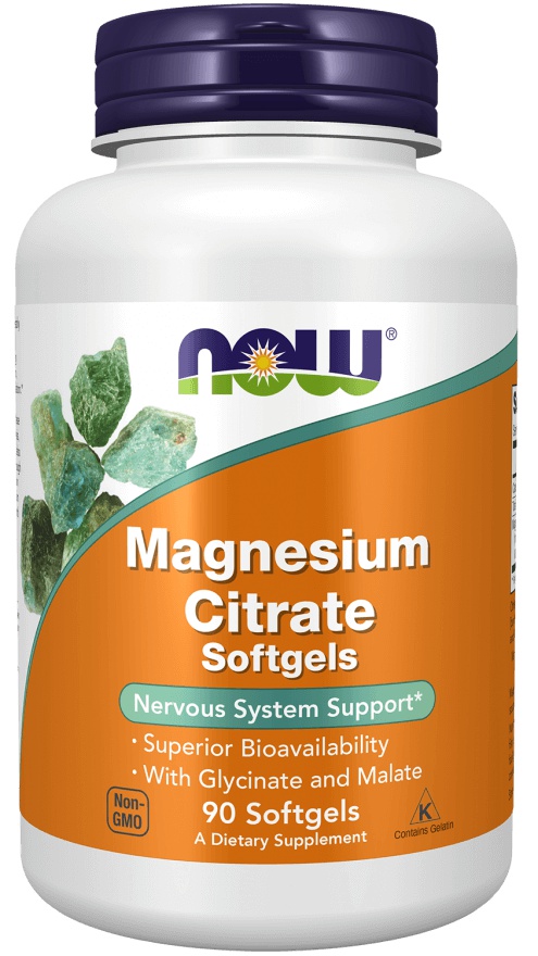 Now Foods Magnesium Citrate (glycinát, citrát, malát) 90 kapslí