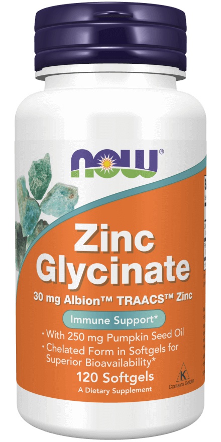 Now Foods Zinc Glycinate 30 mg 120 kapslí