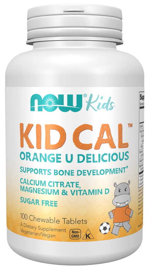 Now Foods Kid Cal, Vápník, Hořčík a Vitamin D pro děti 100 bonbónů