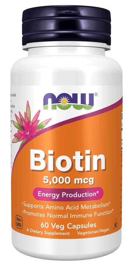 Now Foods Biotin 5000 mcg 60 kapslí