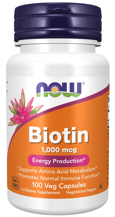 Now Foods Biotin 1000 mcg 100 kapslí