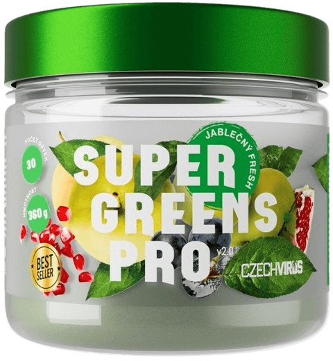 Czech Virus Super Greens PRO 360 g Příchuť: Jablečný fresh