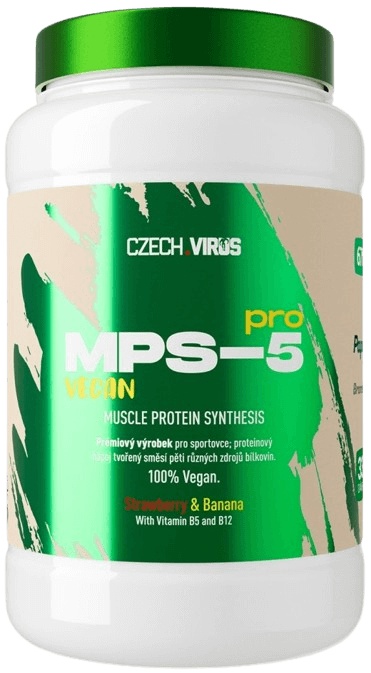 Czech Virus Vícesložkový protein MPS-5 PRO Vegan 1000 g - banán/jahoda