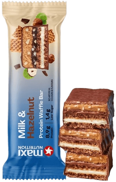 Maxi Nutrition Waffle protein bar 40 g - mléko/ oříšek