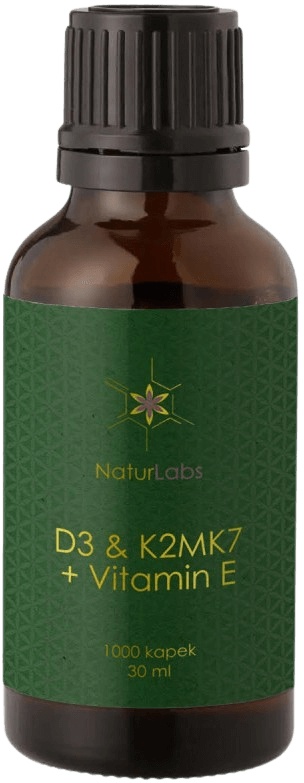 NaturLabs Vitamin D3 + K2 + E extra silný (1000 IU) 30 ml