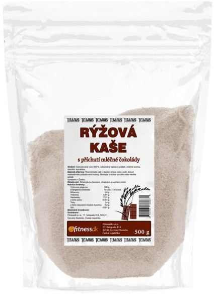 Titánus Rýžová kaše 500 g - mléčná čokoláda