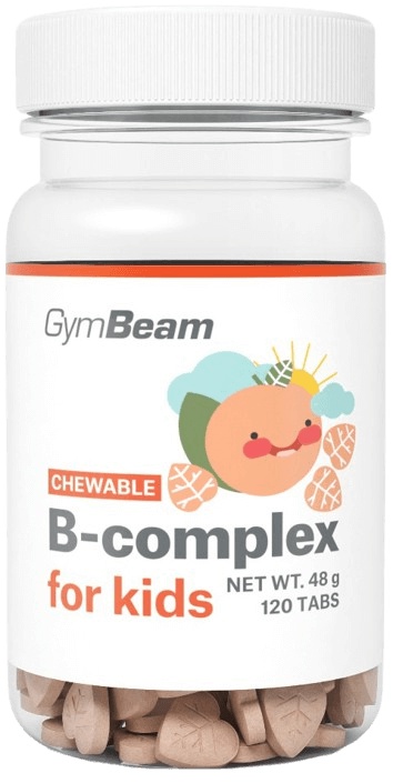 GymBeam B-komplex, tablety na cucání pro děti, 120 tab.