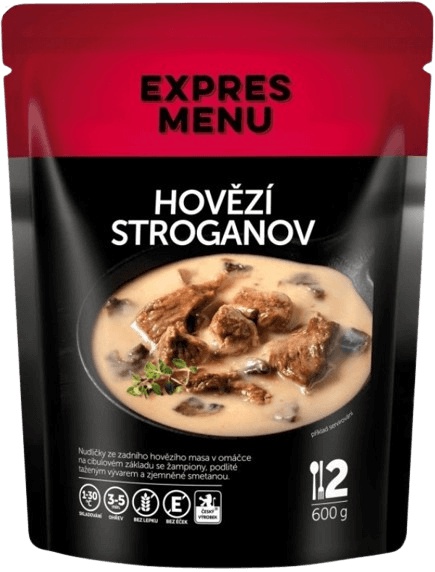 Hovězí Stroganov EXPRES MENU (2 porce)