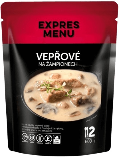 Vepřové na žampionech EXPRES MENU (2 porce)