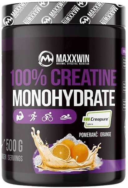 MAXXWIN 100% Creatine Creapure 500 g - pomeranč